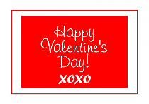 Valentine Classical Horizontal Big Rectangle Label