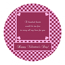 Valentines Day Hundred Hearts Circle Labels