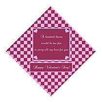 Valentines Day Hundred Hearts Diamond Labels