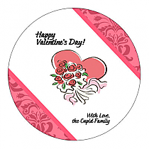 Happy Valentines Day Valentine Day Circle Labels Labels 2x2