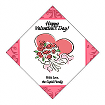 Happy Valentines Day Valentine Day Diamond Labels 2x2 