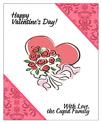 Happy Valentines Day Valentine Day Big Rectangle Labels 3.25x4