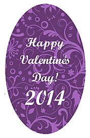 Valentine Serenity Vertical Oval Label