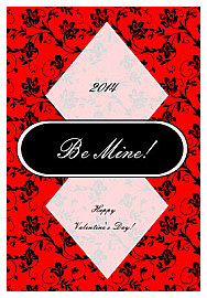 Valentine Floral Rectangle Label