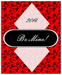 Valentine Floral Vertical Big Rectangle Label