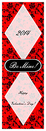 Valentine Floral Vertical Rectangle Label