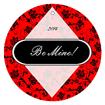 Valentine Floral Big Circle Favor Tags