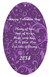 Valentine Serenity Middle Oval Favor Tag