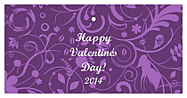 Valentine Serenity Horizontal Small Rectangle Favor Tag