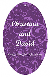 Valentine Serenity Vertical Oval Favor Tag