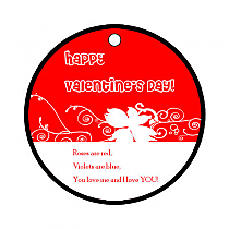 Valentine Curlicue Circle Hang Tag