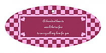 Valentines Day Hundred Oval Favor Tag