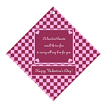 Valentines Day Hundred Diamond Favor Tag