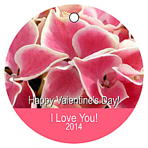 Valentine Big Circle Photo Hang Tag With Text