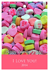 Valentine Vertical Rectangle Photo Hang Tag With Text