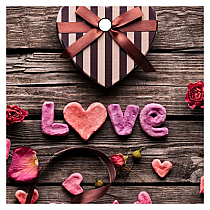 Valentine Small Square Photo Hang Tag