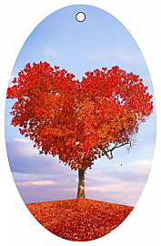 Valentine Vertical Oval Photo Hang Tag