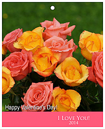 Valentine Vertical Big Rectangle Photo Hang Tag With Text