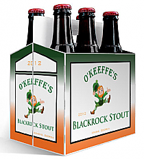 6 Pack Carrier Blackrock Stout plain 6 pack carrier and custom pre-cut labels