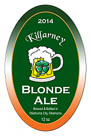 Killarney Oval Irish Beer Labels