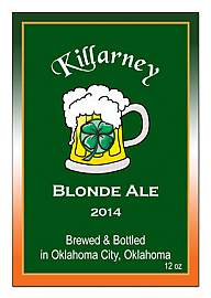 Killarney Rectangle Irish Beer Labels