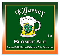 Killarney Square Irish Beer Labels