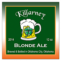 Killarney Square Irish Beer Labels