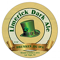 Limerick Dark Ale Circle Irish Beer Labels