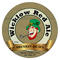 Wicklow Red Ale Circle Irish Beer Labels