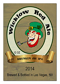 Wicklow Red Ale Rectangle Irish Beer Labels