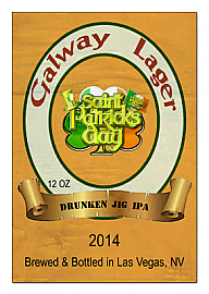 Galway Lager Rectangle Irish Beer Labels