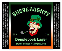 Sheve Aughty Bock Square Text Irish Beer Labels