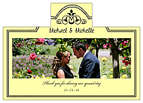 Elegant Wine Wedding Photo Labels 4.25x3