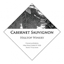 California Large Diamond Wine Label 3x3