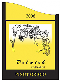 Tree Vertical Large Curved Rectangle Wine Label 3.625x5