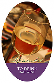 Vertical Large Oval Wine Photo Labels Text 3.25x5