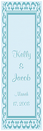 Monarch Large Vertical Rectangle Wedding Label 2x6.25