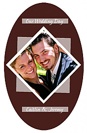 Portrait Large Vertical Oval Wedding Label 3.25x5