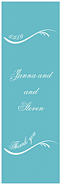 Wave Large Vertical Rectangle Wedding Label 2x6.25