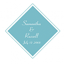 Classical Large Diamond Wedding Labels 3x3