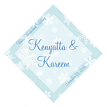 Winter Wonderland Large Diamond Wedding Label 3x3