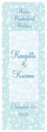 Winter Wonderland Large Vertical Rectangle Wedding Label 2x6.25