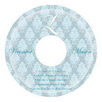 Monogram CD-DVD Wedding Labels