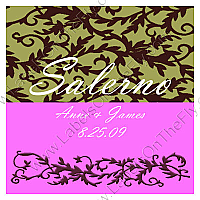 Rococo Small Square Wedding Labels