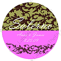 Rococo Big Circle Wedding Labels