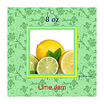 Lime Small Square Canning Hang Tag 1.5x1.5