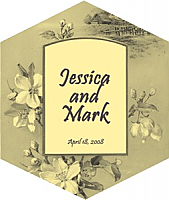 Realism Small Square Wedding Labels