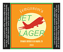 Jet Square Text Beer Labels