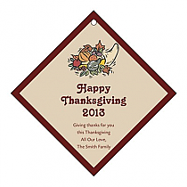 Thick Border Thanksgiving Diamond HangTag 2x2