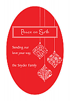 Deck The Halls Vertical Oval Label